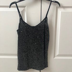 Black/Silver Sparkling Camisole Top